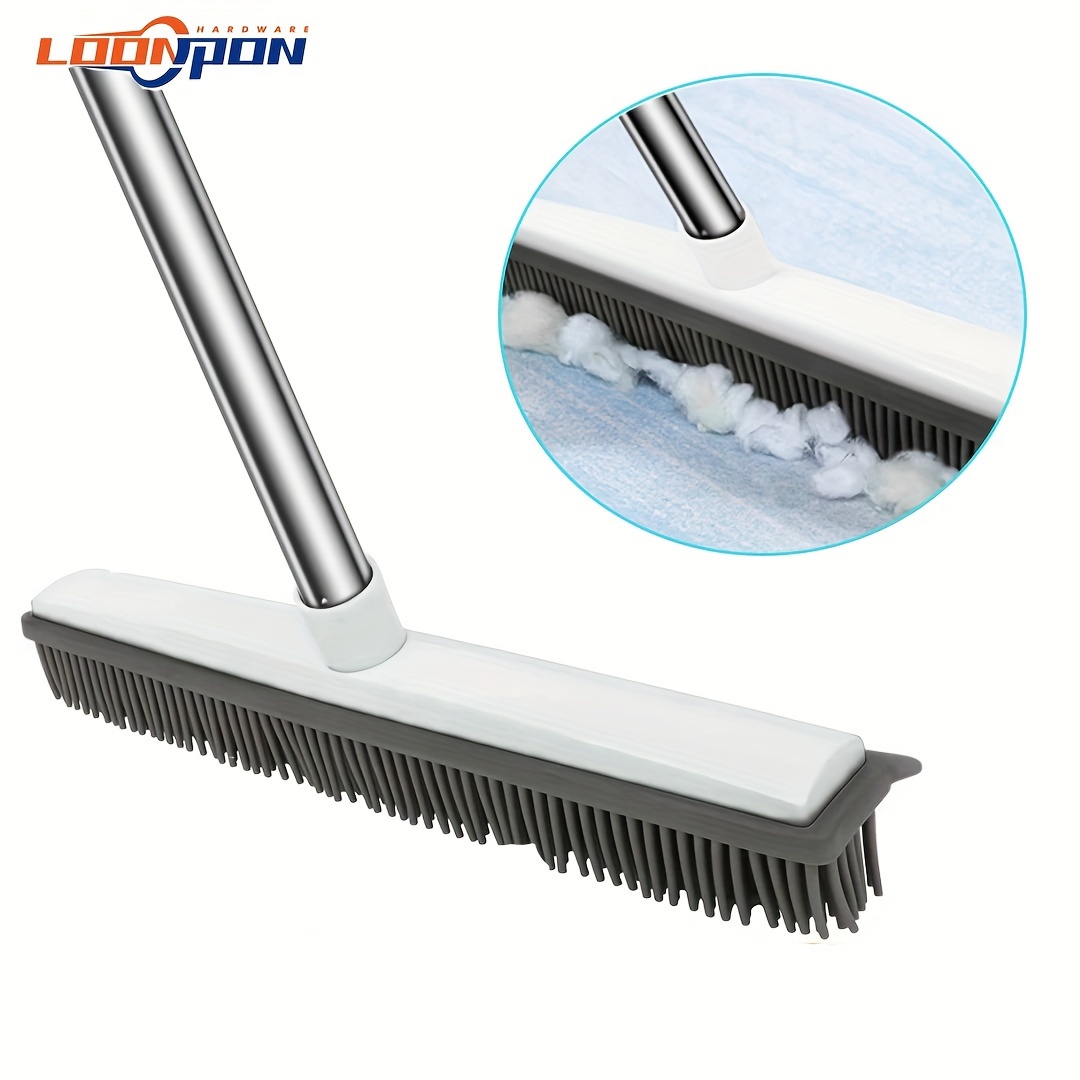 

Loonpon Silicone Broom Rubber Cleaning Brush Soft Bristle Brush For Pet Cat Dog Hair Removal Cleaning Carpet Kitchen