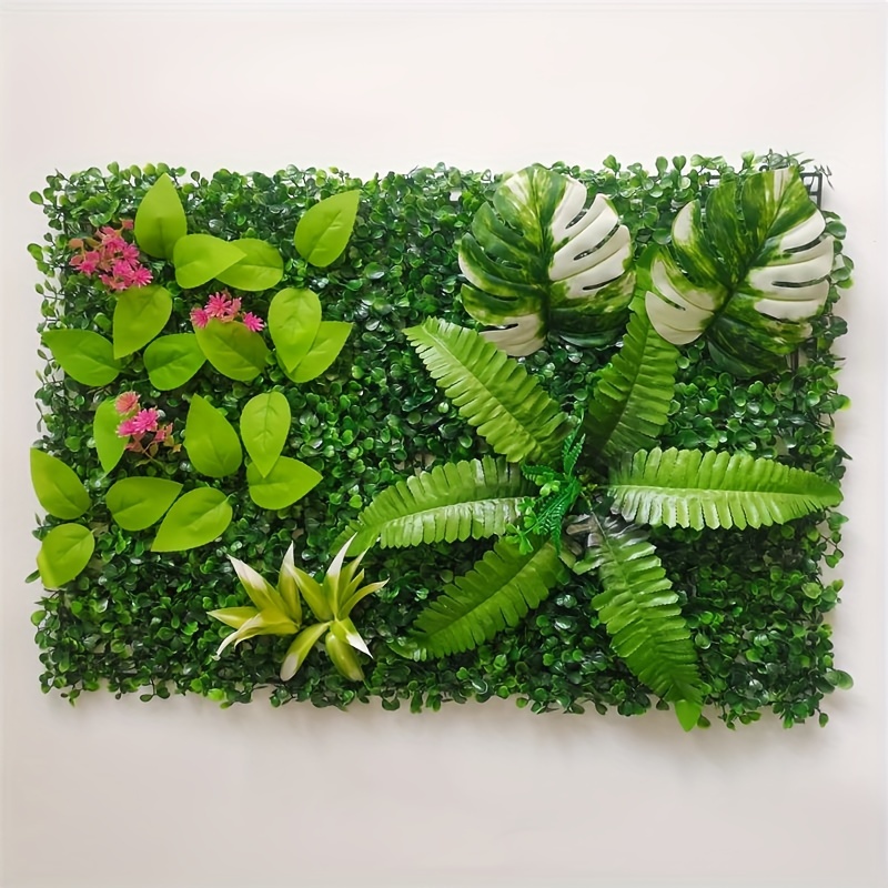 

1pc Lifelike Artificial Green Plant Wall Panel, 40x60cm - Uv Protected Faux Greenery For Indoor & Outdoor Decor, Perfect For Weddings, Parties, And Garden Backyard Fence