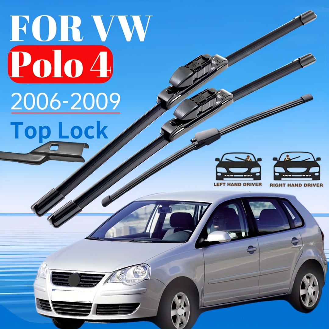 E-shop Auto Scheibenwischer Set für VW Polo 4 Hatchback Typ 9N3 Modelle von 2006 bis 2009 Windschutzscheibenwischer - 21"+19"+13" (Für RHD und LHD