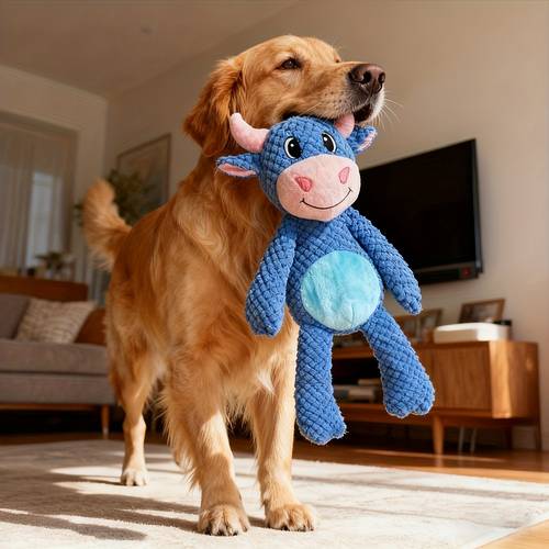 extra large pet tear resistant double layer thickened cartoon plush squeaky toy extra sized interactive toy for cats and dogs