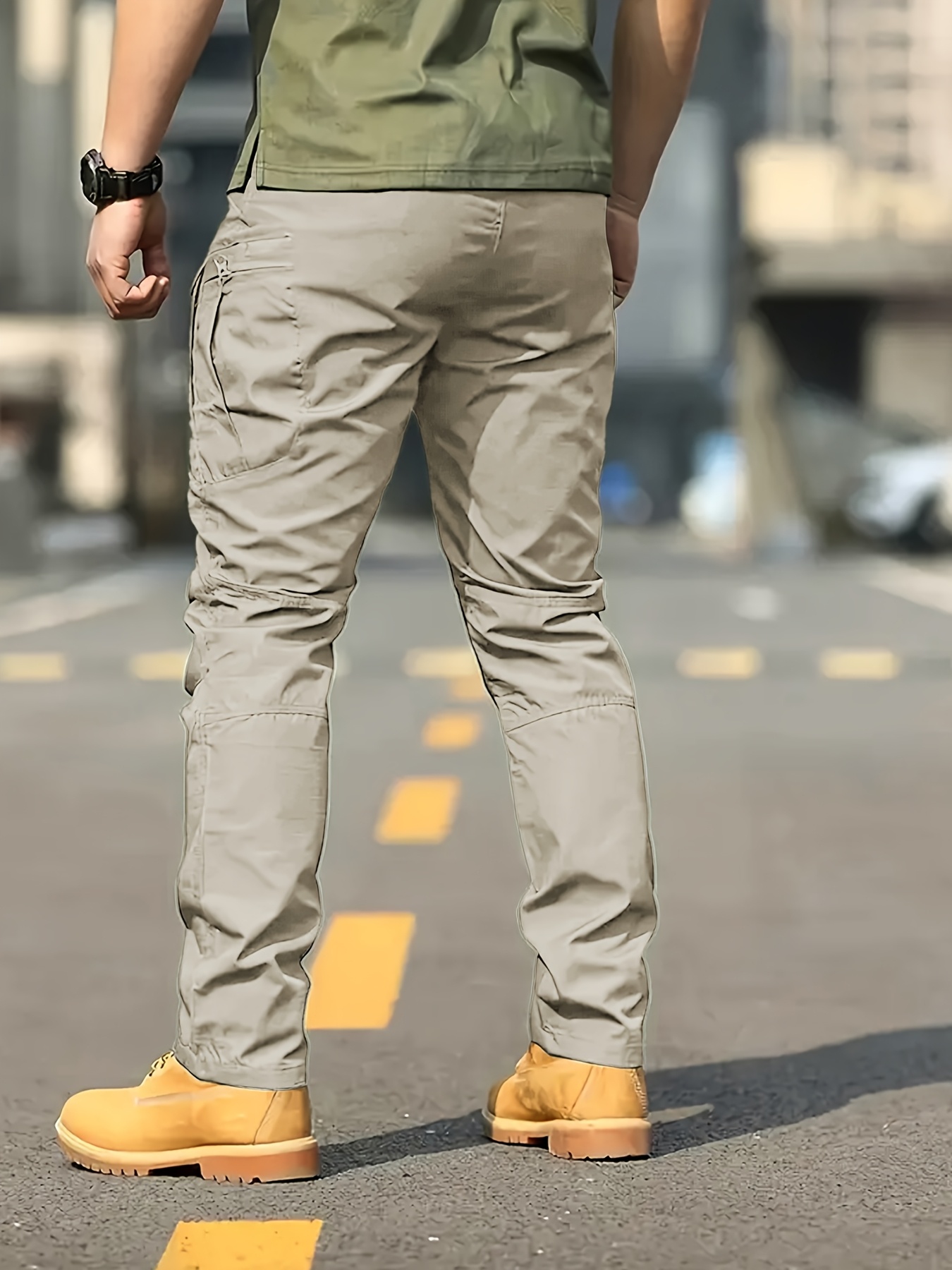 men's cargo pants multiple pockets durable non Temu South Africa