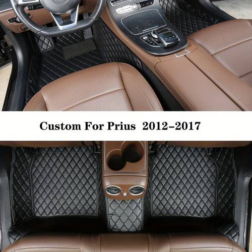 Car Floor Mats For Toyota For Prius 2012 2013 2014 2015 2016 2017 Luxury Foot Pads, Auto Interior Accessories