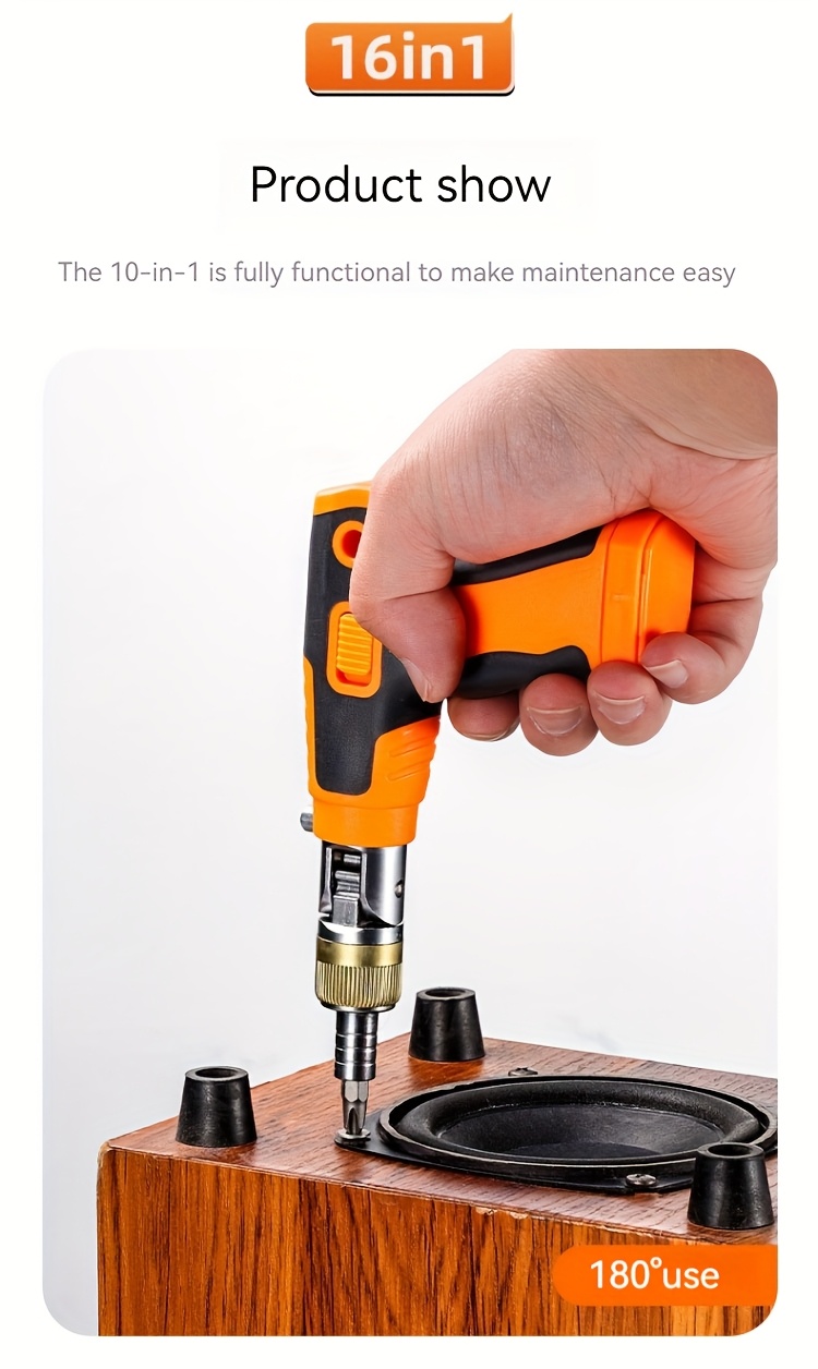 16pcs set ratchet multi functional special shaped manual screwdriver set pistol   design non electric no battery required multifunctional   hand tool kit easy tightening and loosening very suitable for mechanics diy enthusiasts Product details 10