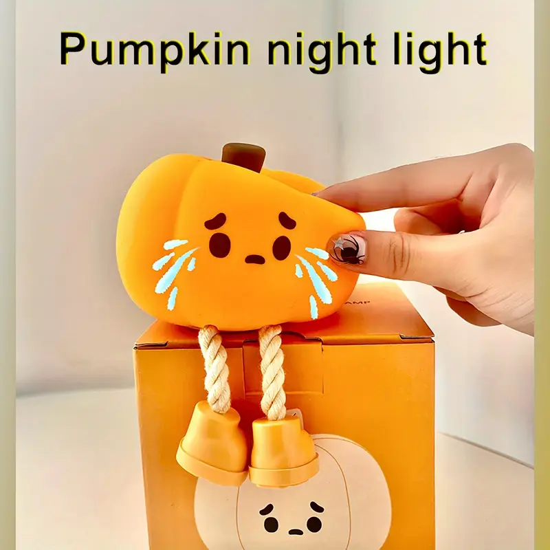 1pc pumpkin rgb colorful night light with usb charging friendly bedside lamp for bedroom decor perfect gift for halloween and christmas Product details 0