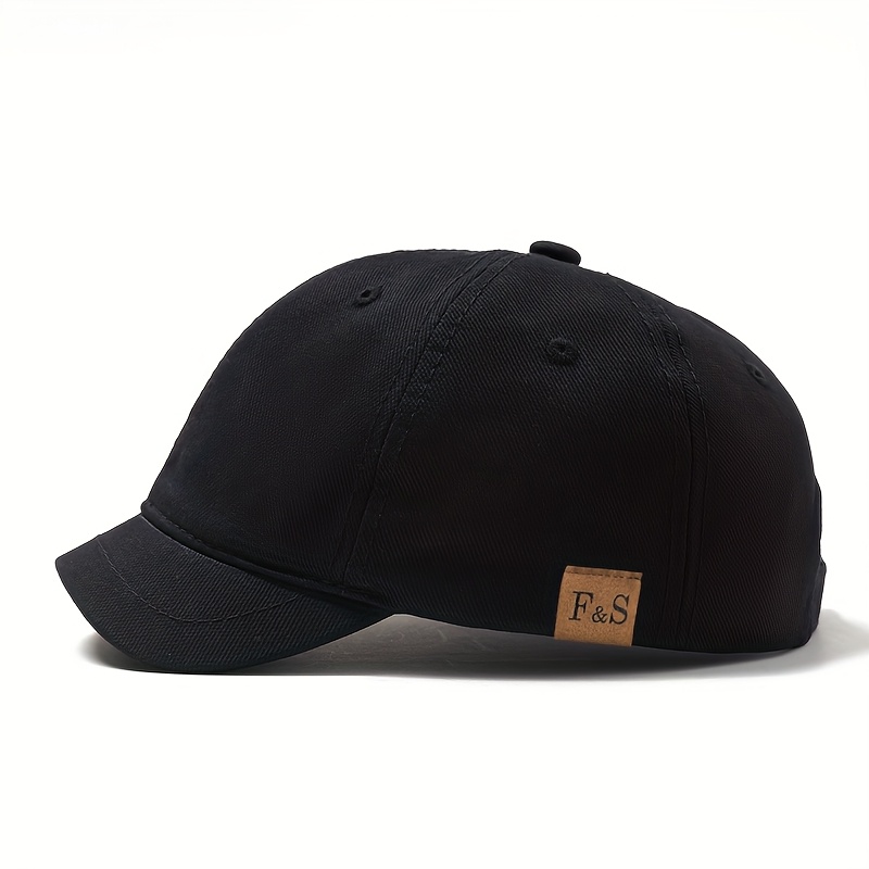 TEMU A Unisex Faux Leather F&s Baseball Cap, Featuring A Stylish With A Short Curved Brim, Suitable For Casual Occasions, Trucker Style, Personalized