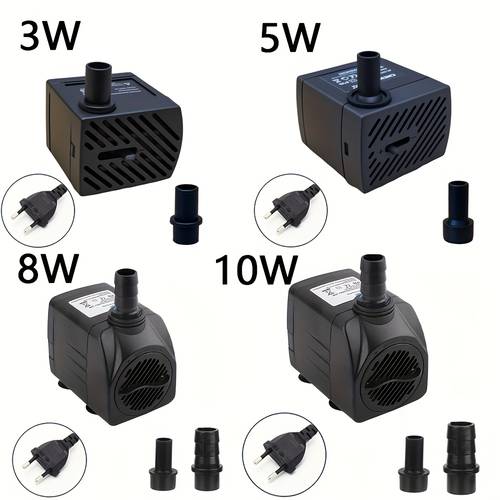 1pc ac 220v 3w 5w 8w 10w eu plug submersible water pump aquarium fountain pond tank filter pond aquarium without battery