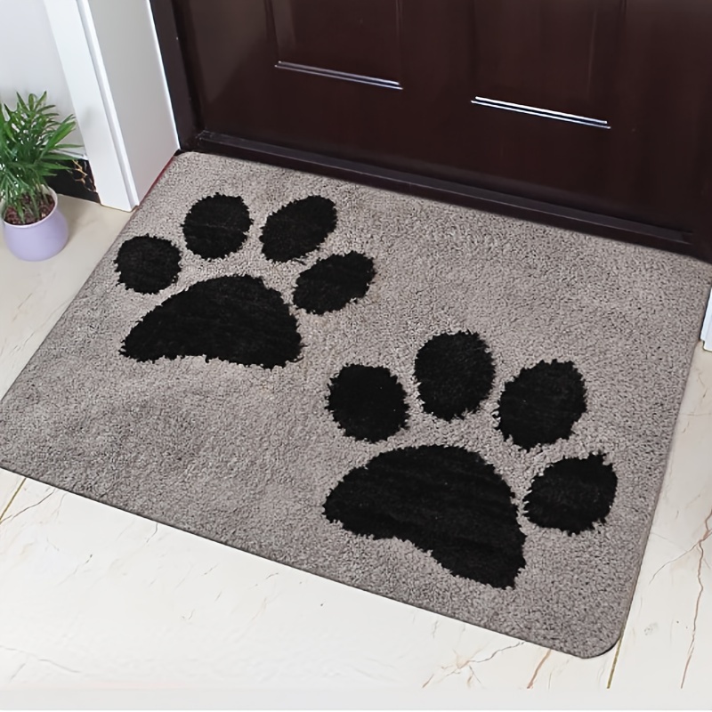 

Dog Paw Prints Entrance Carpet, Living Room Carpet, Bathroom Entrance Mat, Dog Feeding Mat, Dog Bed Mat, Non-slip, Thick And Absorbent