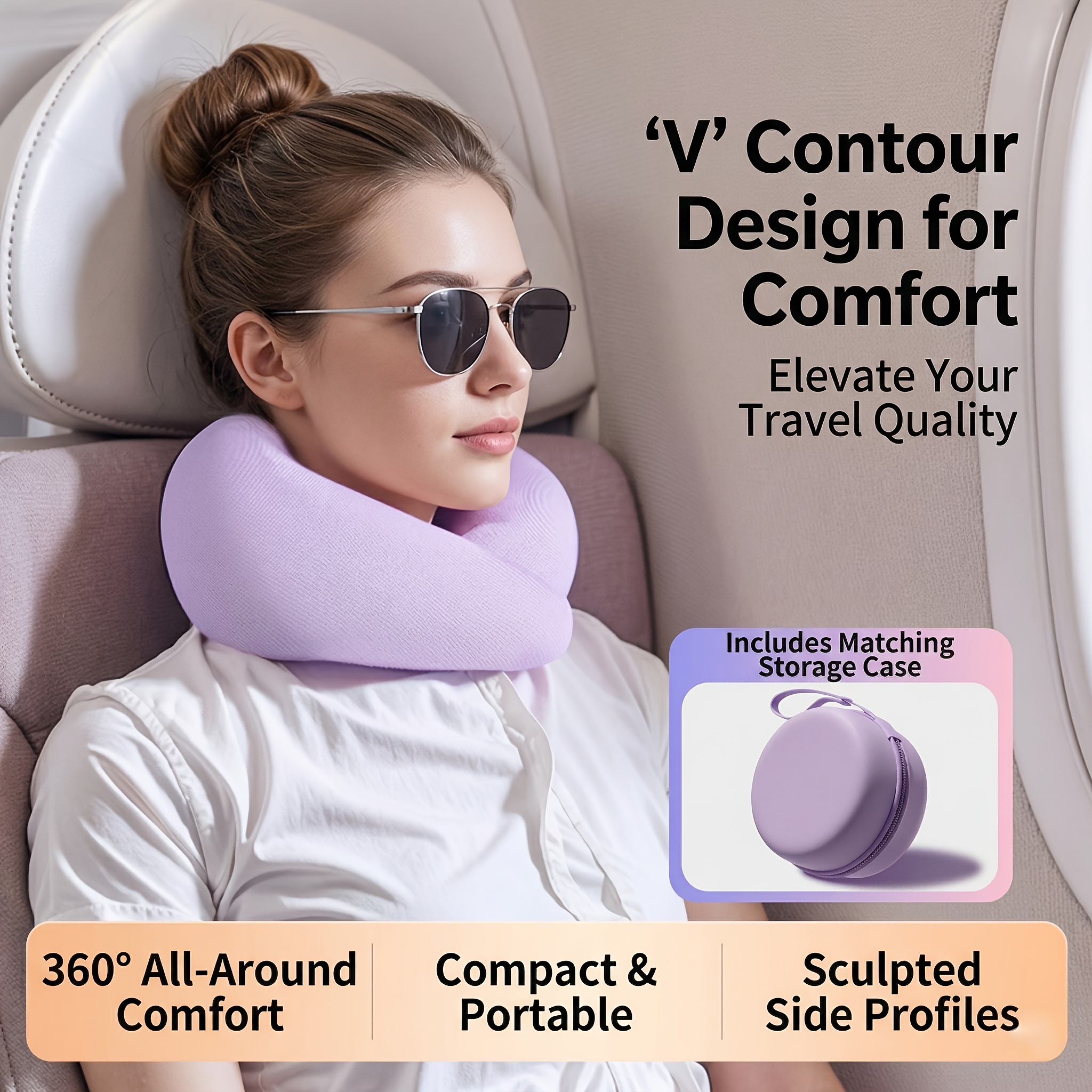 u shaped travel neck pillow travel pillow comfortable   suitable for travel aircraft cars family road travel necessities delivery of portable storage box Product details 0