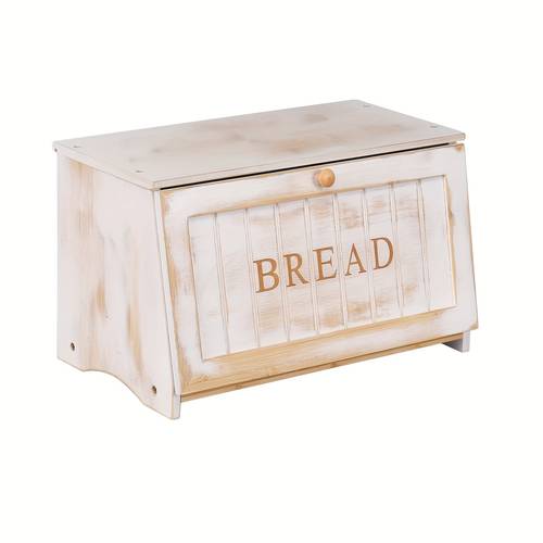 item picture vintage black wooden bread box large capacity single layer kitchen organizer for food storage storage bins for
