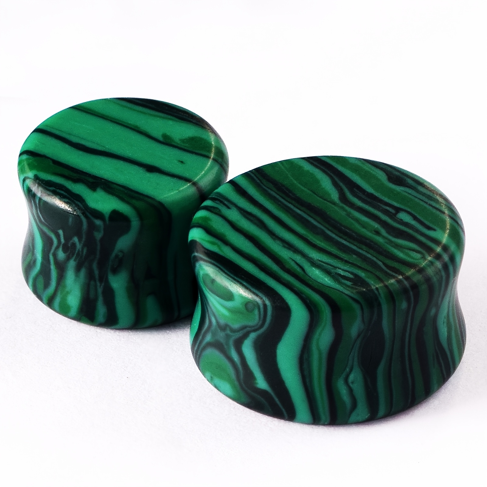 2pcs New Malachite Ear Stretching Kit Body Piercing