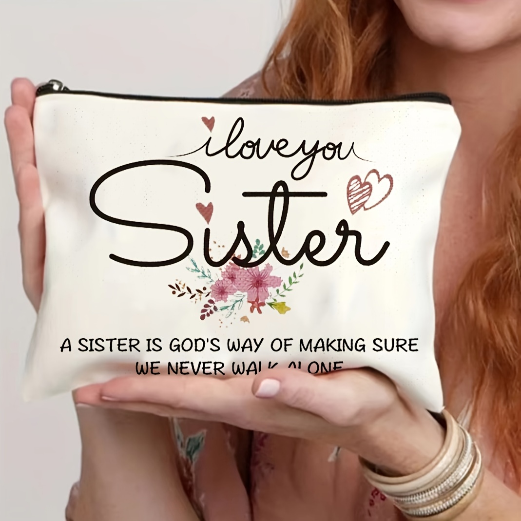 Neceser de Viaje con Cremallera, Estuche de Maquillaje, Bolsa de Aseo, Estuche para Lápices, Organizador y Bolso de Mano para Mujer; un Hermoso Regalo para Amigas y Maestras