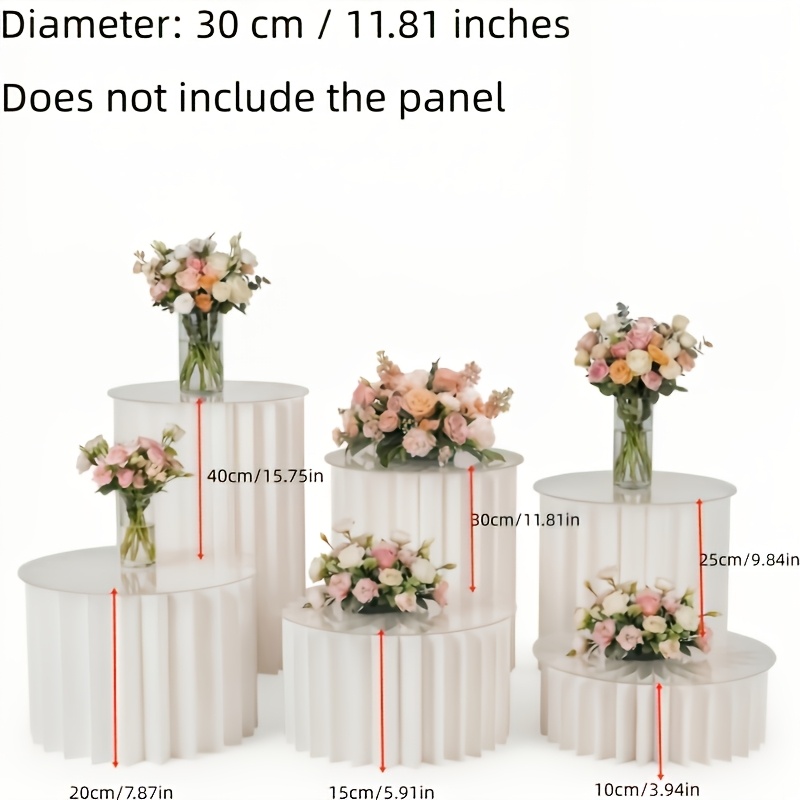 TEMU Ensemble de 6 présentoirs , présentoir circulaire pliable en papier, base de présentoir, idéal pour la Saint-Valentin, , , l' de produits