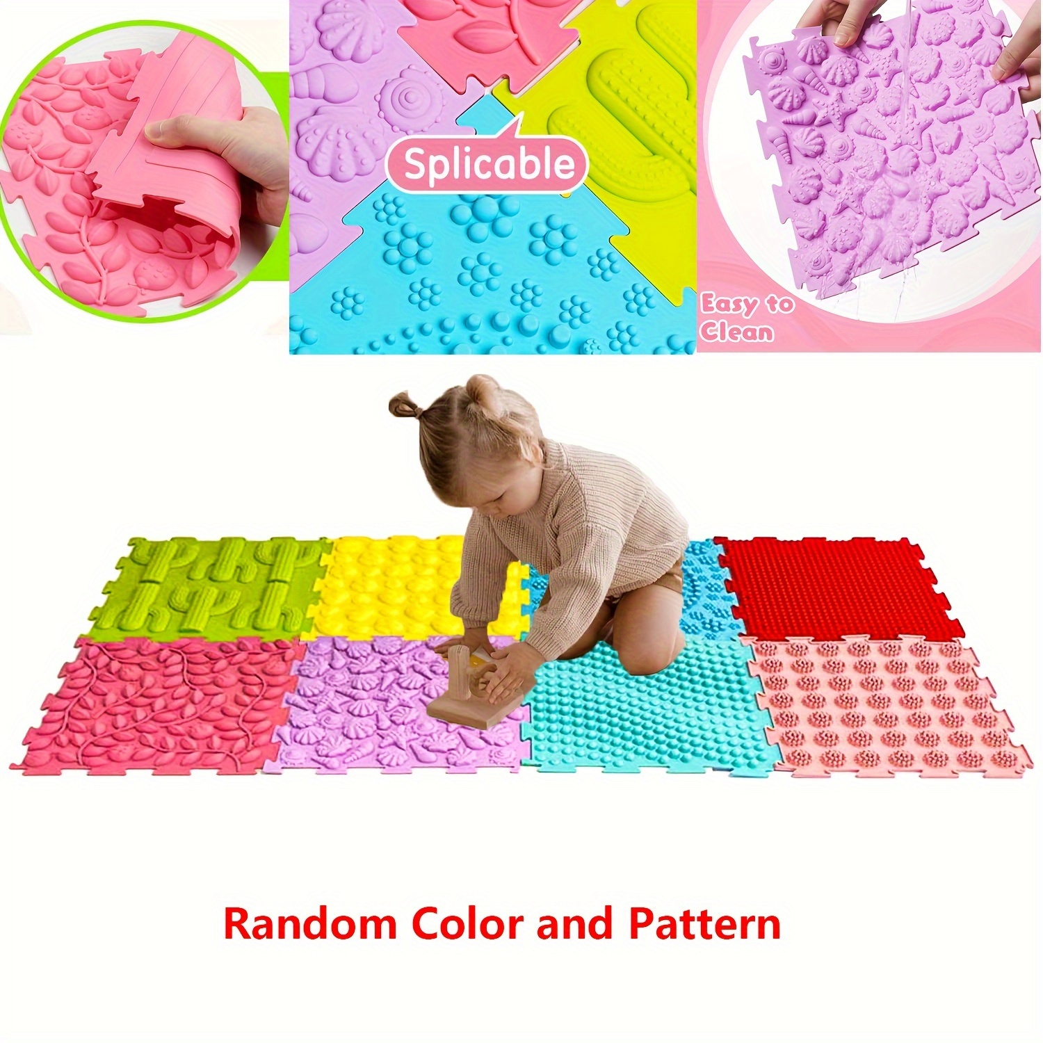 8pcs training mat kids silicone sensory Temu Australia