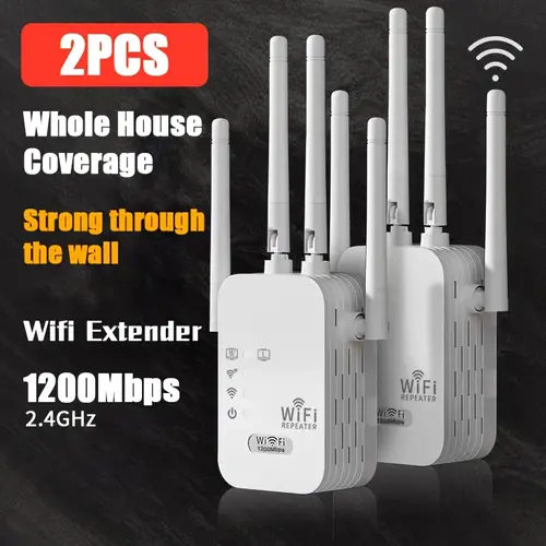 wifi booster 10x boost 1500mbps high speed wifi 2 4ghz 5ghz dual band up to 10 000 sq ft coverage wall up to 50 devices multi mode flexible switching touch installation 360 seamless coverage with wired ethernet port