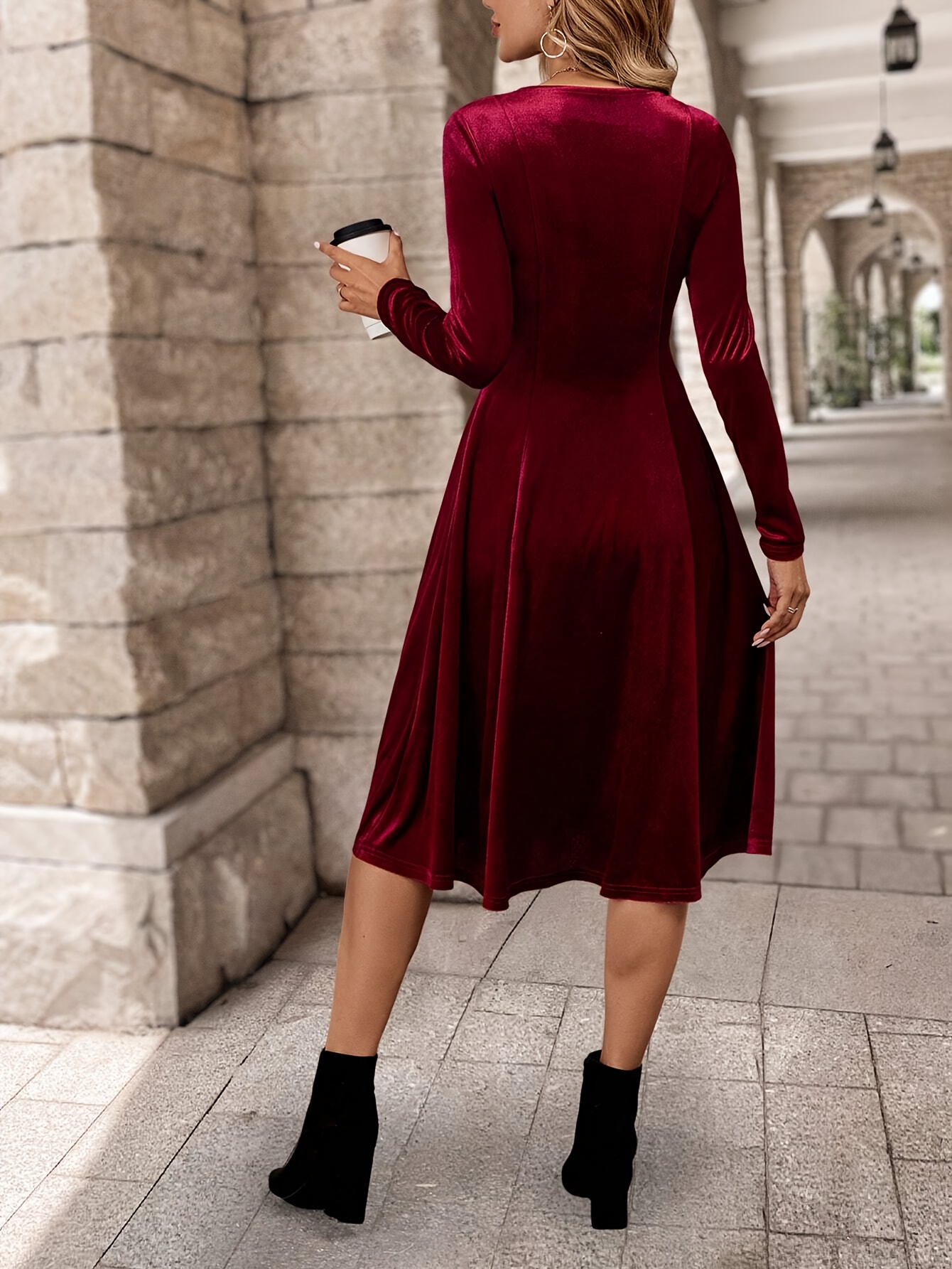 midi dress with back zipper Solid Zip Up Front Midi Dress - Navy Medium | Women's Online Boutique | Boho Chic Style