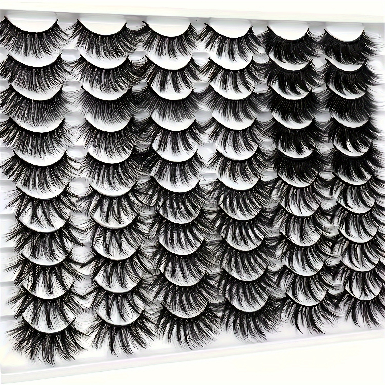 

30 Pairs 3d Volume False Eyelashes Set, 20mm Long Lashes, 6 Styles , Formaldehyde-free, Lightweight & Soft Pair Lashes For Natural To Look