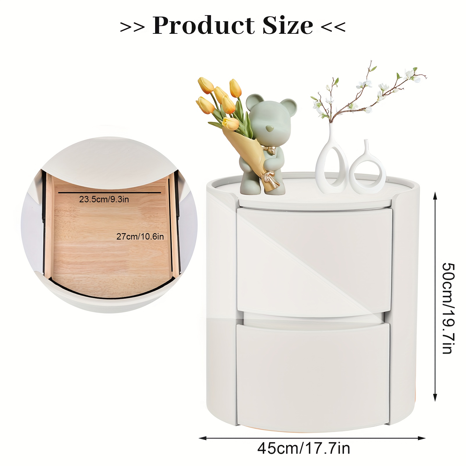 rund nattduksbord modernt massivt trä nattduksbord - Temu Sweden