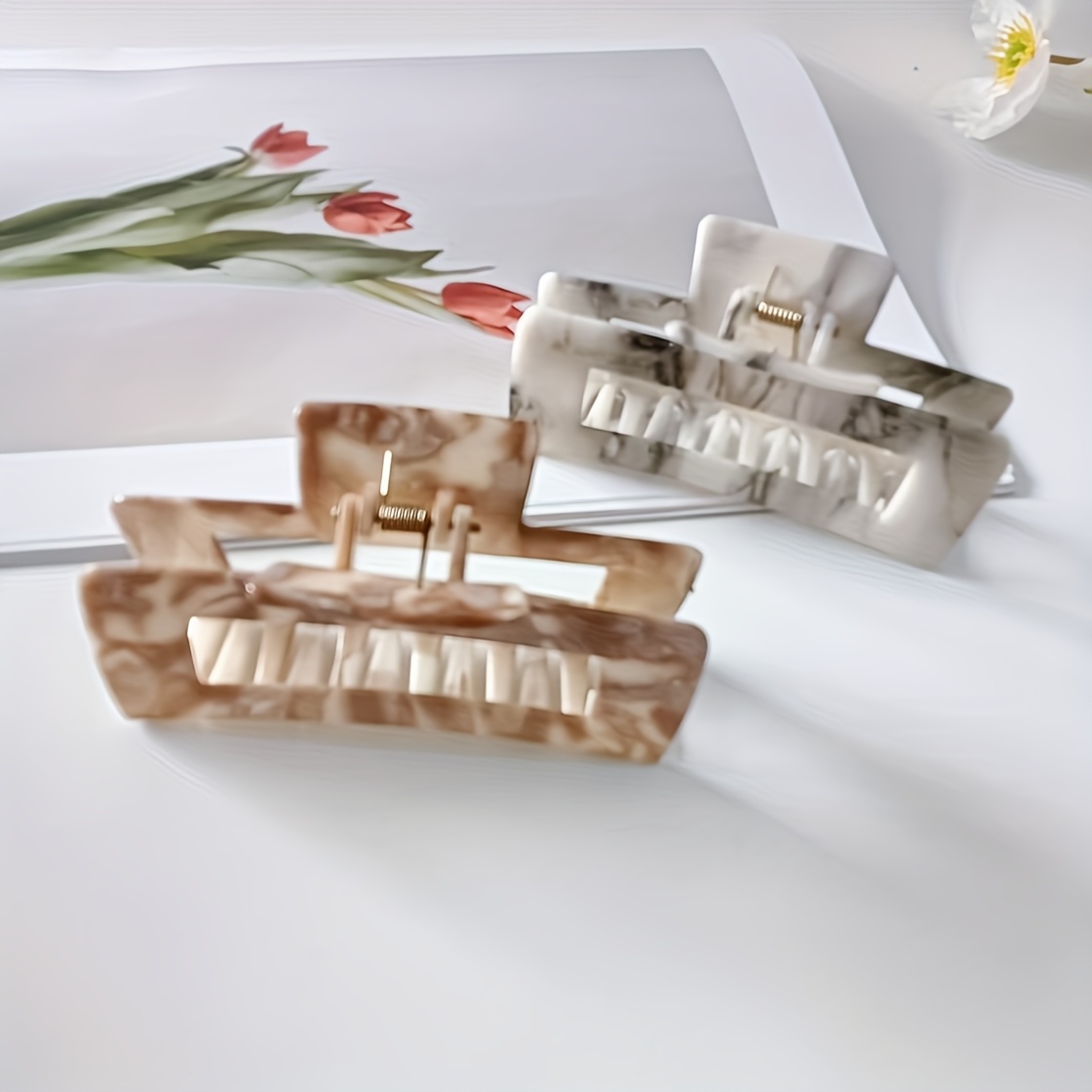 4pcs Large Exquisite Square Hair Gripper Set