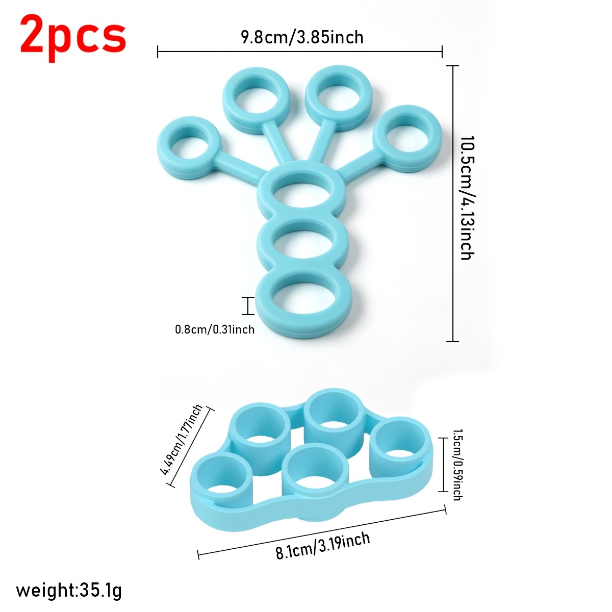 Silicone Finger Trainer 2 Pack Resistance Bands