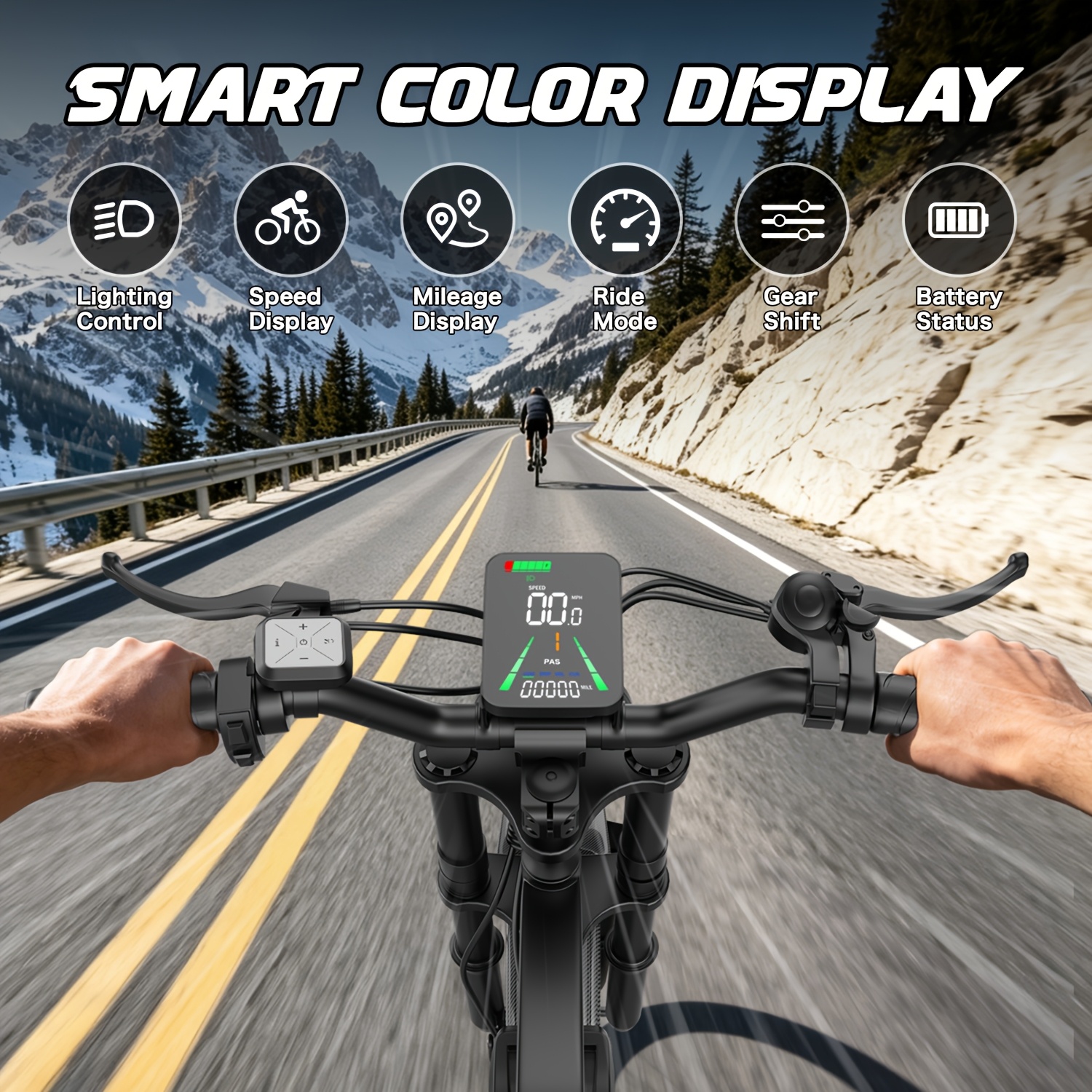 gt50-electric bike for adults teens, 749w   off-road ebike, 27.9mph and 65miles, 20 x 3in portable electric bike, dual suspension and dual brake, commuting ebike with long-seat, 365lbs Product details 0