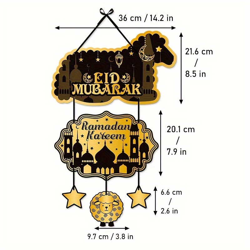 1 Pezzo Appendiporta Decorativo Eid Mubarak Decorazione - Temu Italy