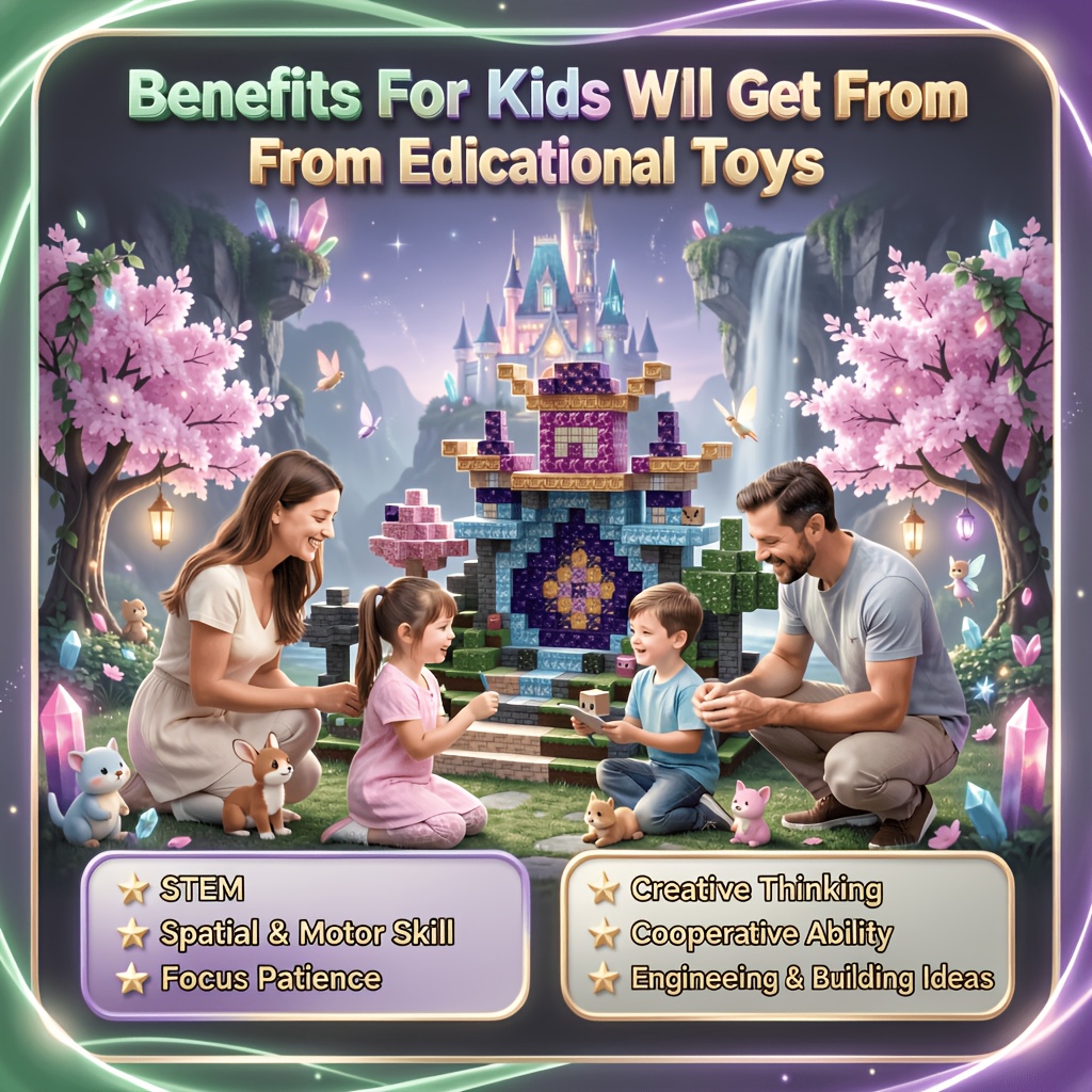 Magnetic Building Tiles Gift Box, Creative Puzzle STEM Toy