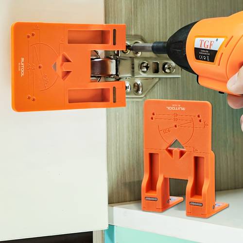 item picture magnetic hinge locator tool with high strength nylon drilling guide magnetic tip adjustable suitable for straight medium large bends compatible cupboard cabinet hinge installation furniture assembly drilling guide system