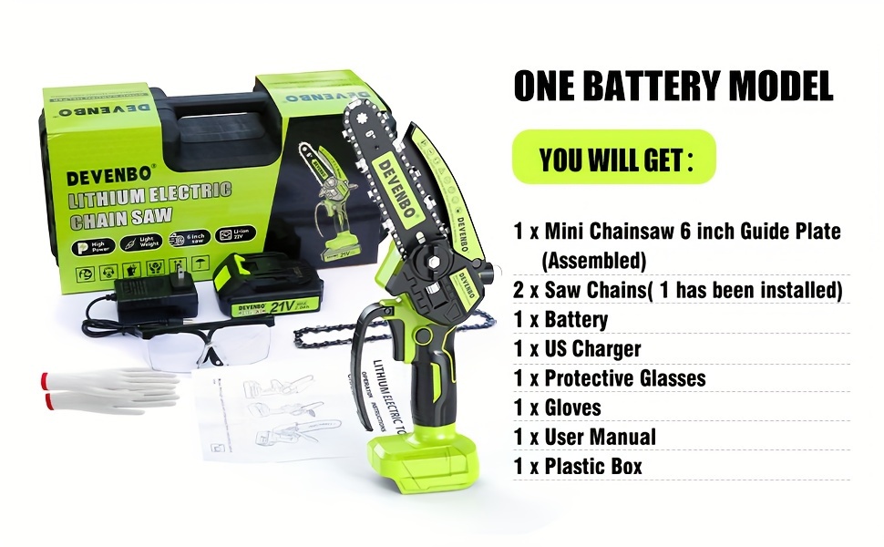 mini chainsaw cordless 6 inch handheld   chain saw for tree trimming wood cutting best gifts for dad husband tools for man camping accessories garden power tools dewalt garden supplies woodworking tools out door saw details 4