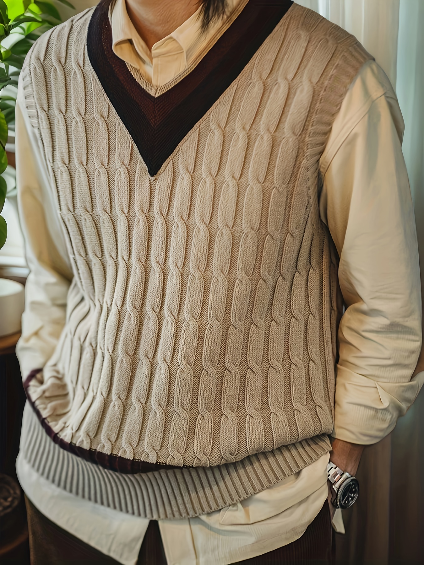 Women's Sleeveless V-Neck Knitted Knitted Vest For Casual Spring And Autumn Wear - Girls' Pullover Tank Top 210702