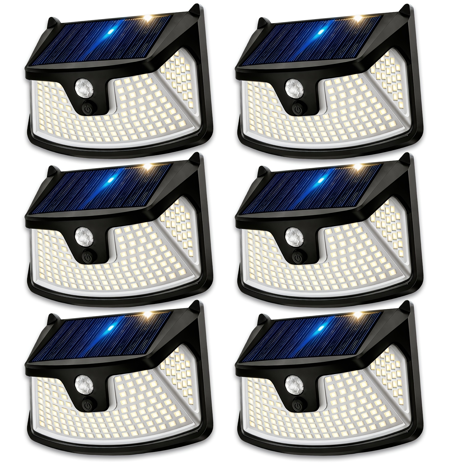 Image of 1/2/4/6pcs Motion Sensor Lights 152 Leds With Lights Reflector, 270° Wide Angle, Ipx6 Step Lights For Front Door, Yard, Garage, Deck
