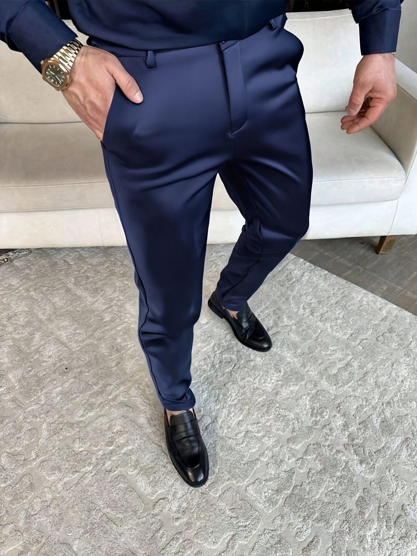 mens fit business casual dress pants lightweight non Temu Kuwait