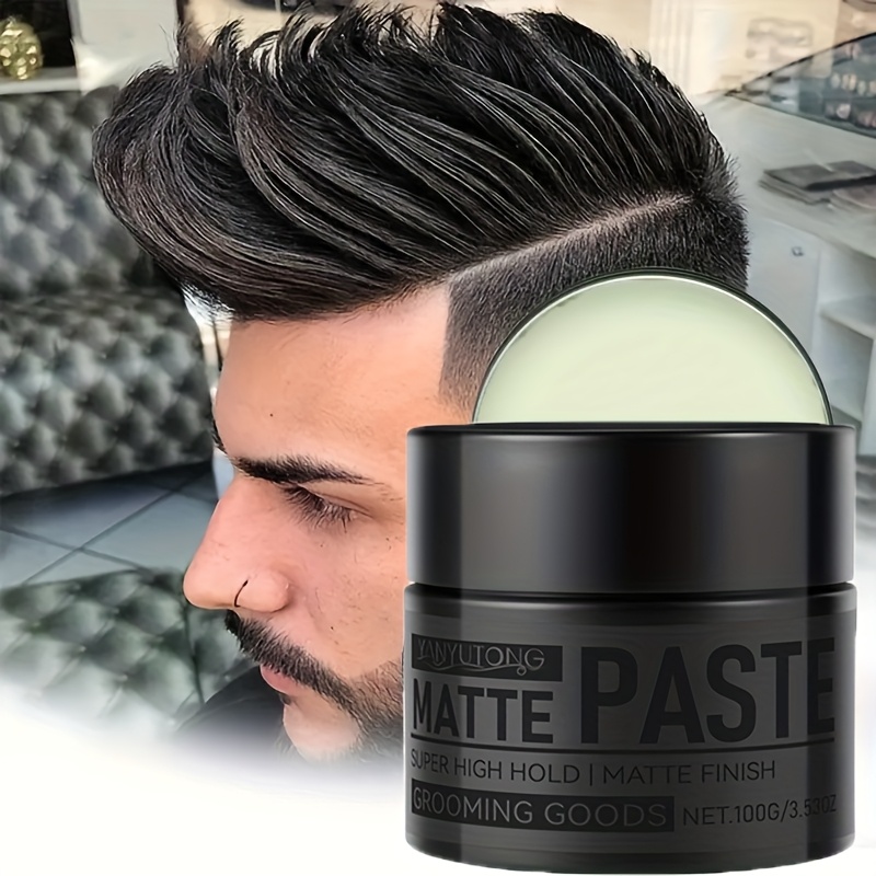 TEMU Men's 100g Matte Cream, Styling, Hair Gel Product, Non Greasy, Hair , Easy Operation, Easy To Carry,