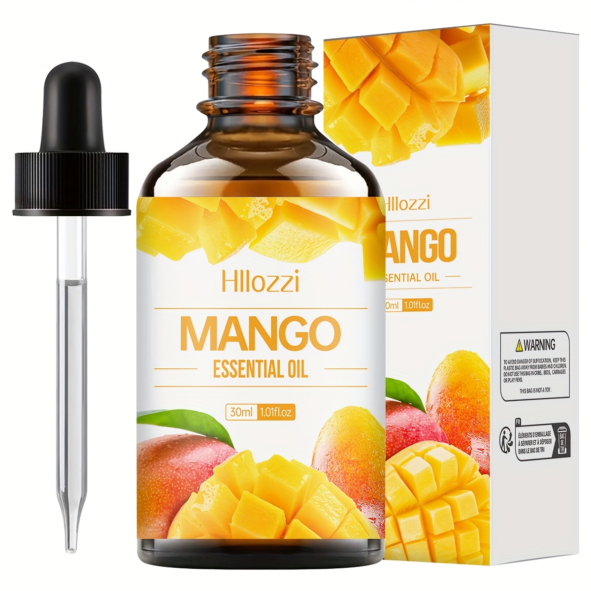 Image of Mango Essential Oil, Nourishing And Moisturizing Care Oil With Fresh Mango Scent, Alcohol-free, Suitable For Body Massage, Bath Use And Care, For Face, Body, Hair And Nails, Suitable For Types
