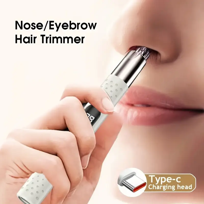 feiyba usb rechargeable nose ear hair trimmer with led display portable easy clean accurate trimming 4v 12v operating voltage   storage box travel friendly personal grooming tool trimmer for nose and ear hair Product details 2