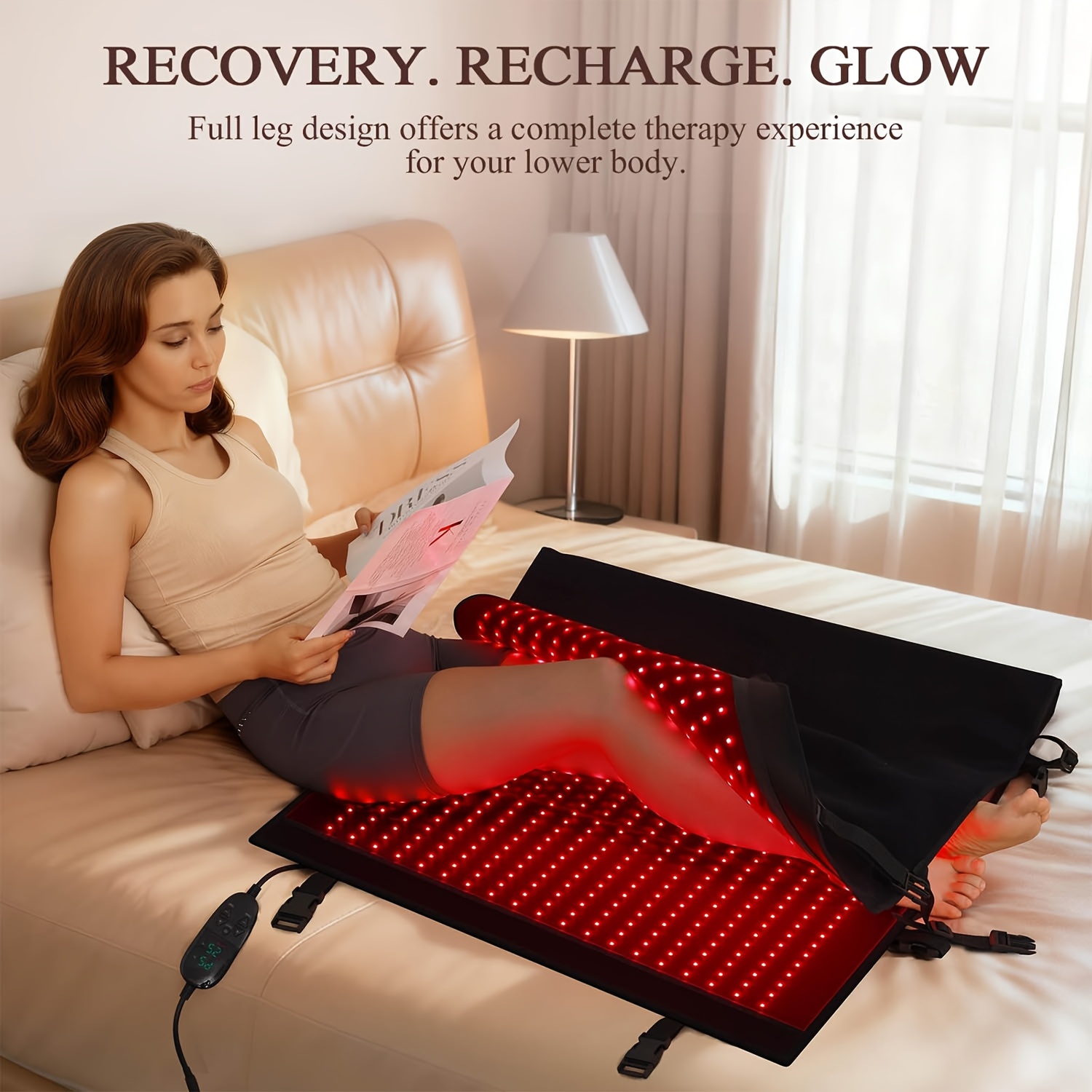 red light blanket for legs all in one pain relief   for full feet legs knee with 660nm 850nm infrared light at home 1140pcs leds Product details 7