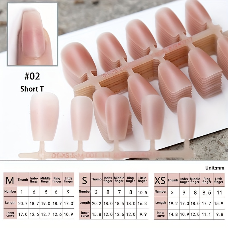 30pcs Matte Long Medium Oval Fake Nails Pink Short T Full Nail Tips Nude Pinkish Gradient Press On Nails Minimalist Style Xs S M False Nails For Women Parties Weddings Daily Wear