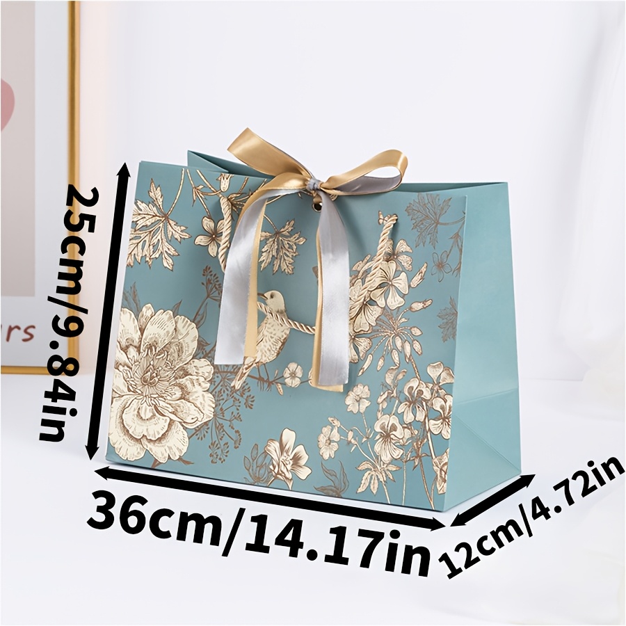 1pc Paper Gift Bag, Shopping Bags, Carry Bags, Party Supplies, Mother's Day Wedding Gifts, Valentine's Day Gift Bags, Gift Bags, Christmas, Halloween