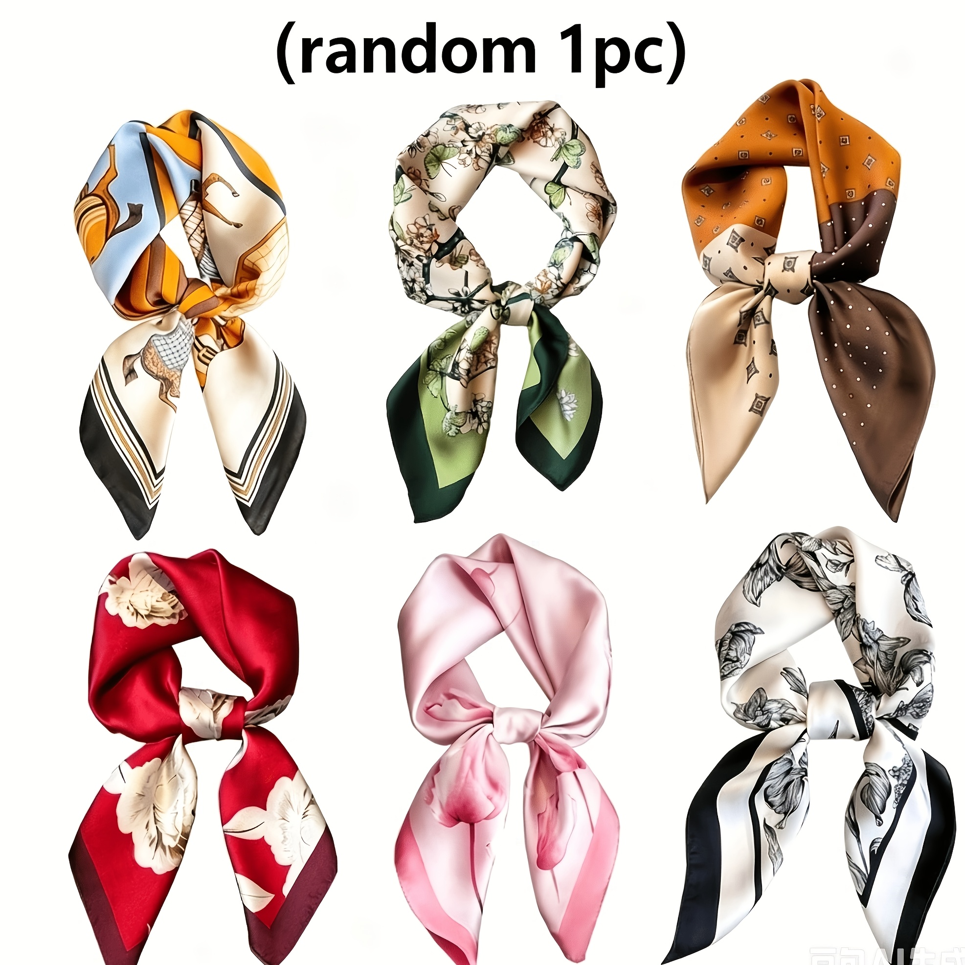 Temu – TEMU 4pcs Set Of Versatile Scarves, Fashionable And Versatile Satin Scarves, Headscarves, Shawls