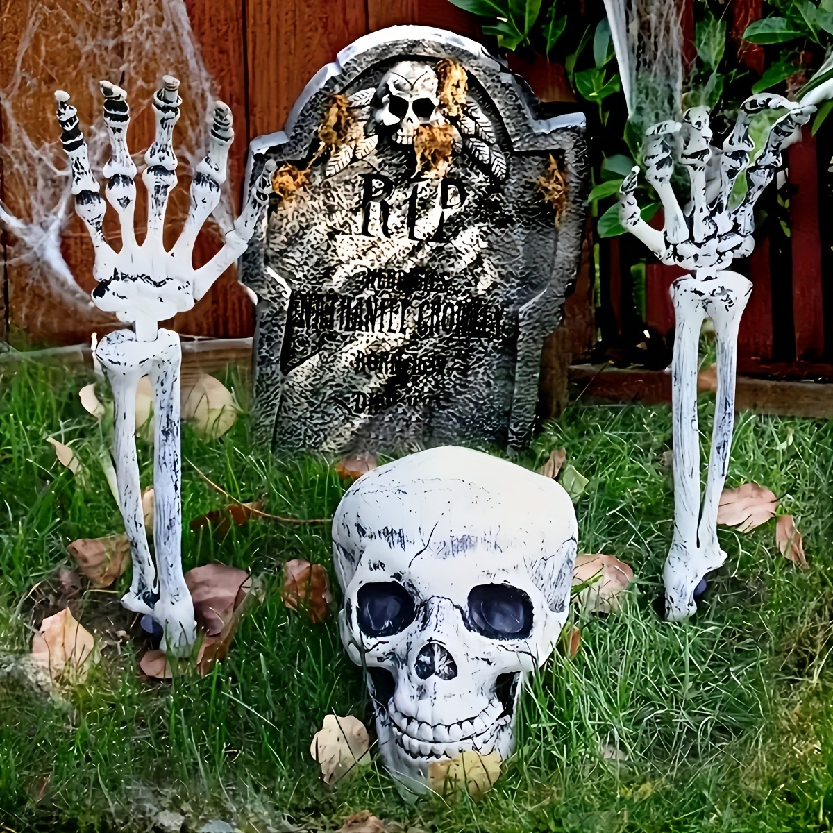 Realistic Skull Skeleton Halloween Lawn Decor for outlet yard / Garden Graveyard