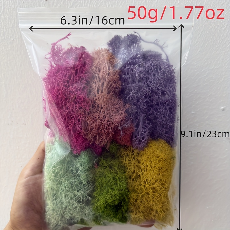 Image of A 0.77oz Pack Of Non-fading Simulated Moss, Fake Moss, For Glass Landscape Landscaping. Home Decoration, Decorations For Festivals