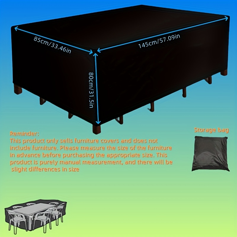 Abdeckung Für Terrassenmöbel – Wasserdichtes Oxford-Gewebe, 178x81x121 Cm, Schwarz