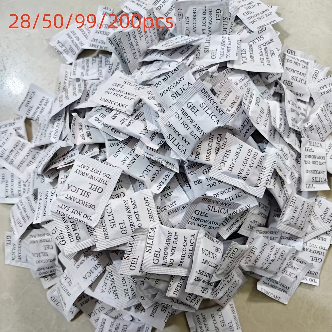   of 28 50 99 200 silica gel desiccant packets small package desiccant for industrial electronics clothing food transparent silica gel desiccant air dryer desiccant for storage