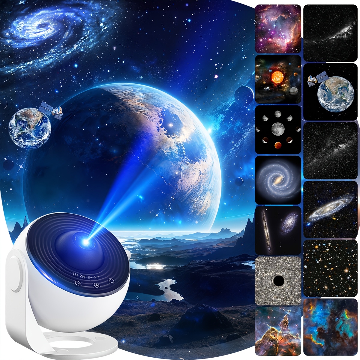 TEMU Galaxy Projector For Bedroom, 13in 1 Planetarium Star Projector With Solar System & Constellation, Night Light For Ceiling - 360° Rotating With Timer, Adjustable Knob, Adults Room Decor