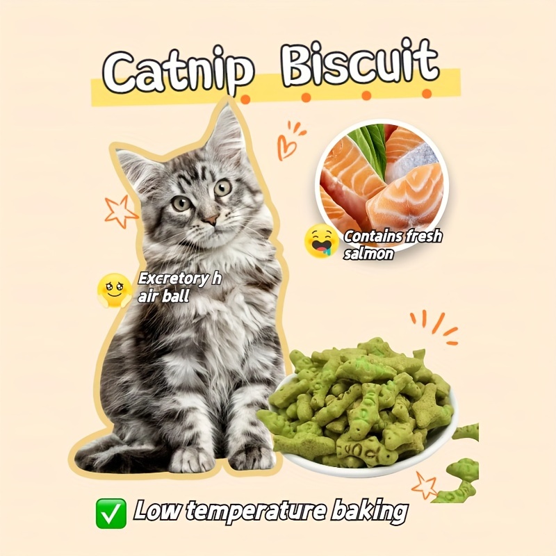 

480 G/16.93 Oz Catnip Cat Snacks In 4 Jars, Suitable For Removing Hair Balls, Teeth Health, , Fish Shape, Mint , Natural Tooth Snacks, Suitable For Indoor Cats