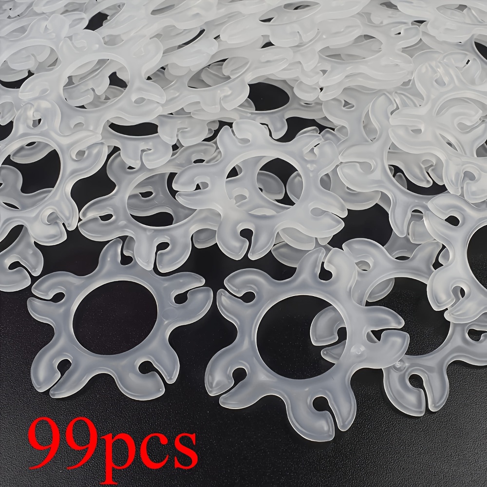 TEMU 99 Pezzi Fermaglio per Palloncini Multifunzionali Riutilizzabili in Plastica con Anelli, Adatti per Matrimoni, Compleanni, Decorazioni per Archi