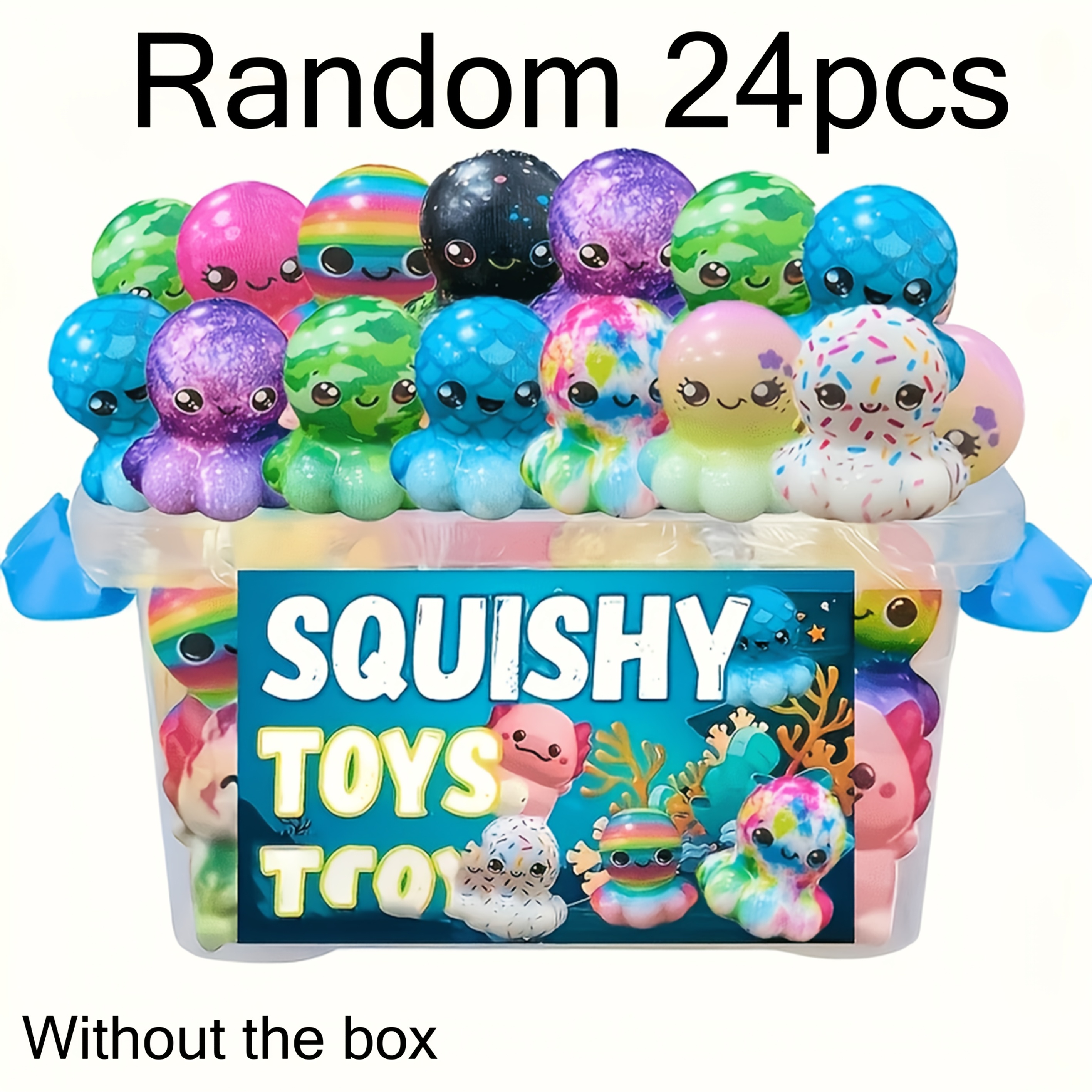 6/12/24/40pcs Soft Octopus Toy Models, Rising Tactile Toys, Suitable Summer Party Gifts For Children, Classroom Prizes, , Birthday Gifts, Valentine's Day Gifts, Fillers Random .random Color