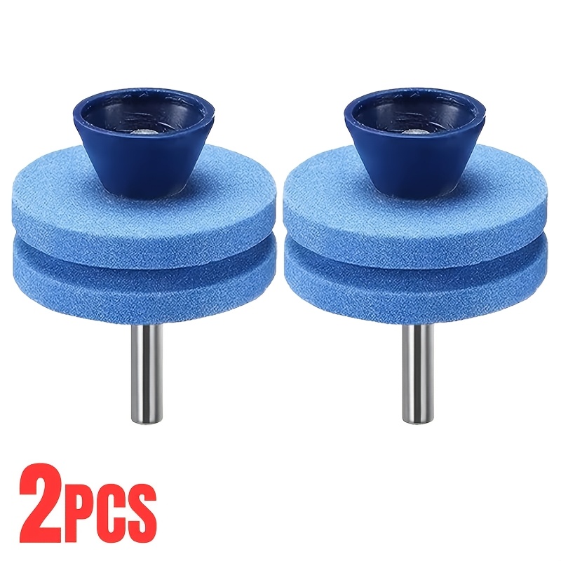 TEMU KIVO 1/2pcs Affûteur de tondeuse à gazon professionnel avec de à aiguiser à double couche, à aiguiser pour outils de et gris, facile à connecter