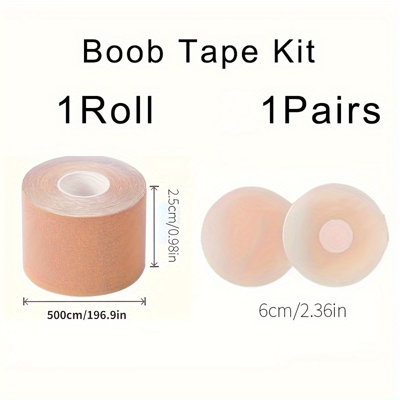 

(2 Silicone Nipple Strips)+ Breast Lift Close-fitting And Considerate Breast Lift Tape Anti-sweat Women Lean Big Breasts Push-ups Tape Latex Patch Disposable Elastic Cloth (pay Attention To Size)