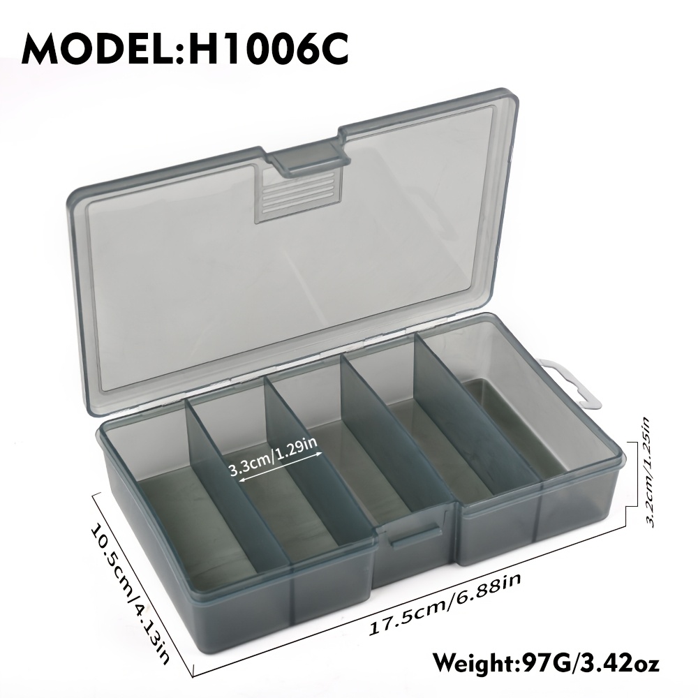 TEMU 1pc Fishing Lure Box, Fake Bait Storage Box, Fishing Additions, Fishing Gear Additions Storage Box Hard Bait Pencil Squid Lure , Lightweight,