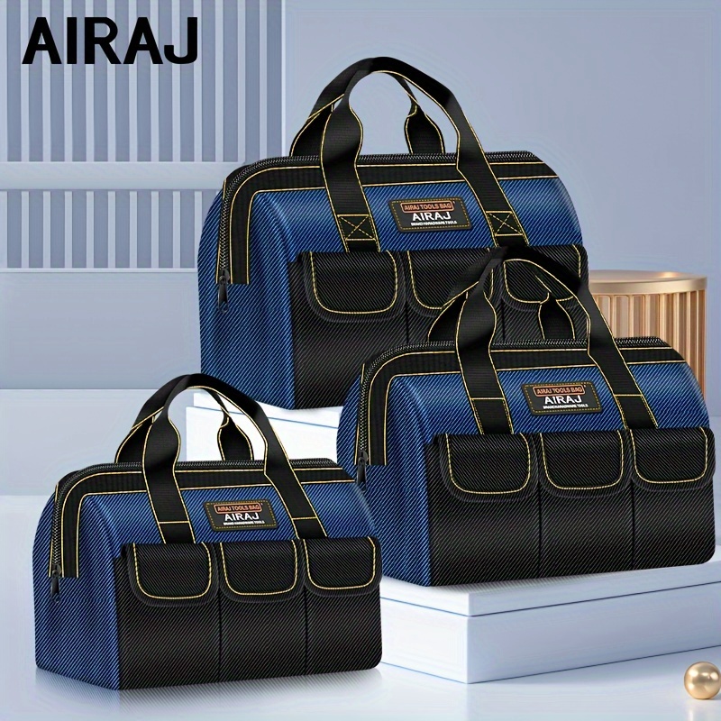 

Airaj Tool Bag 3-pack Set Portable Tool Storage Bag | Wide Mouth Tool Bags For Men And Women | Small Tool Tote | Tool Organizer For Home Repairs, Garage Storage, Professional Work | Tool Box